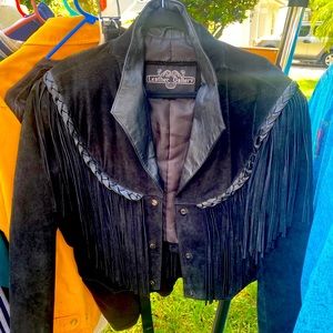 Leather Gallery Fringe Jacket
